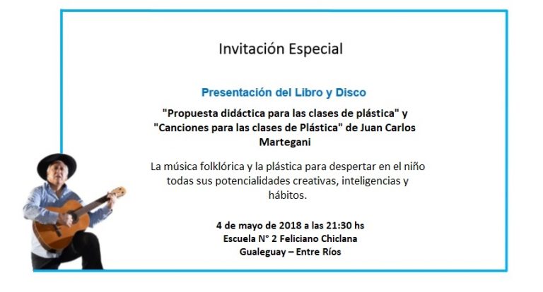 Presentación del libro y CD «Propuesta didáctica para las clases de plástica» de Juan Carlos Martegani