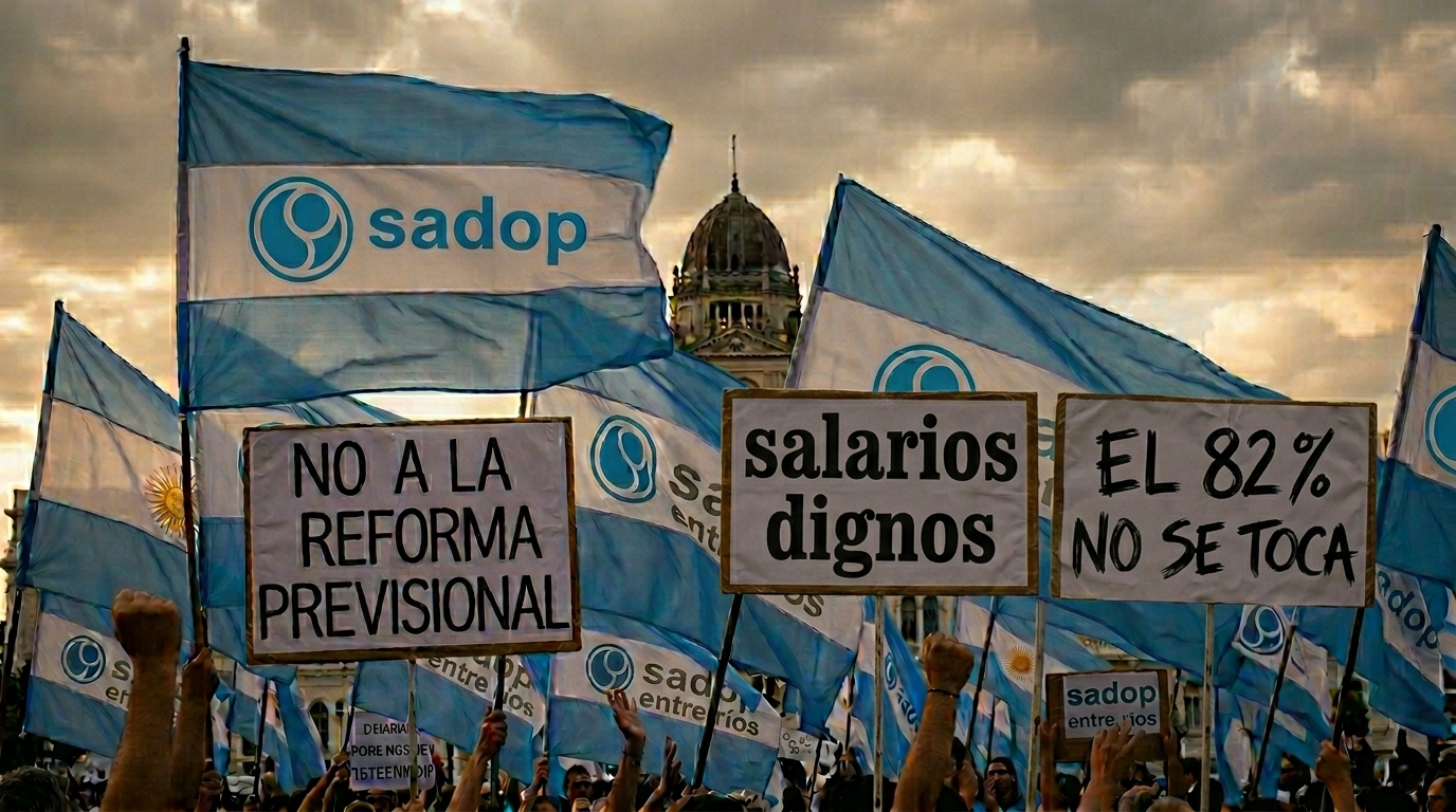 En este momento estás viendo SADOP Entre Ríos convoca al Paro y Movilización Provincial en defensa de la Caja de Jubilaciones